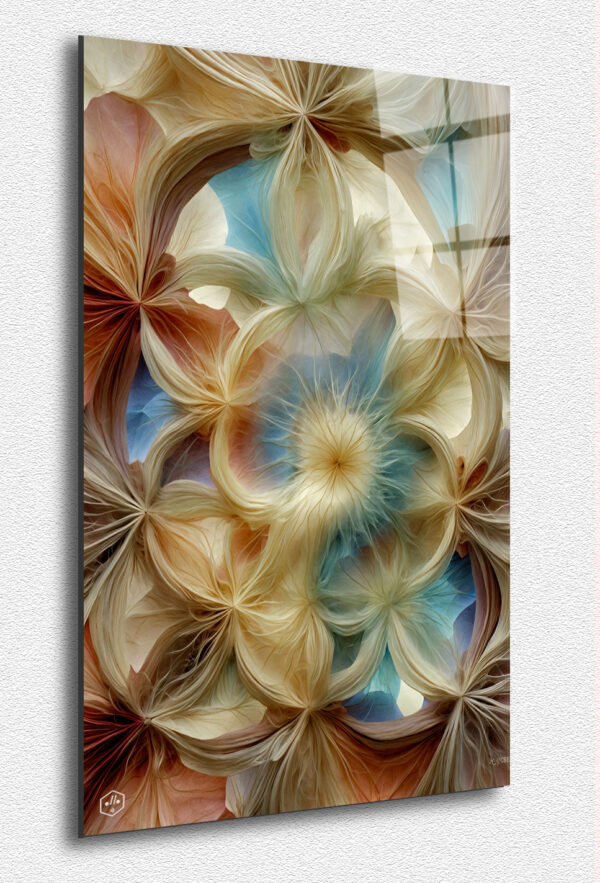 Layers of translucent petals form a musical, rhythmic mandala.