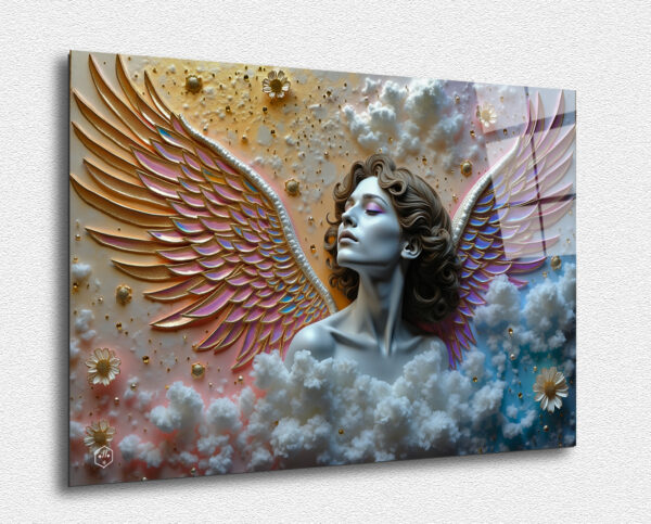A dreamy portrait featuring a guardian of dreams, inspired by Pierre et Gilles' surreal themes.