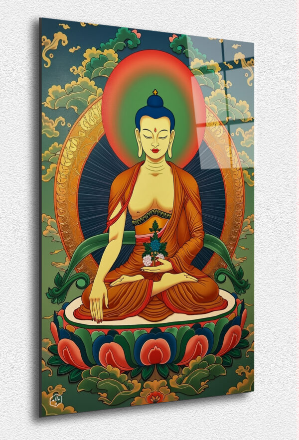 A traditional Tibetan thangka illustrating a sacred mandala, symbolizing the universe and enlightenment.