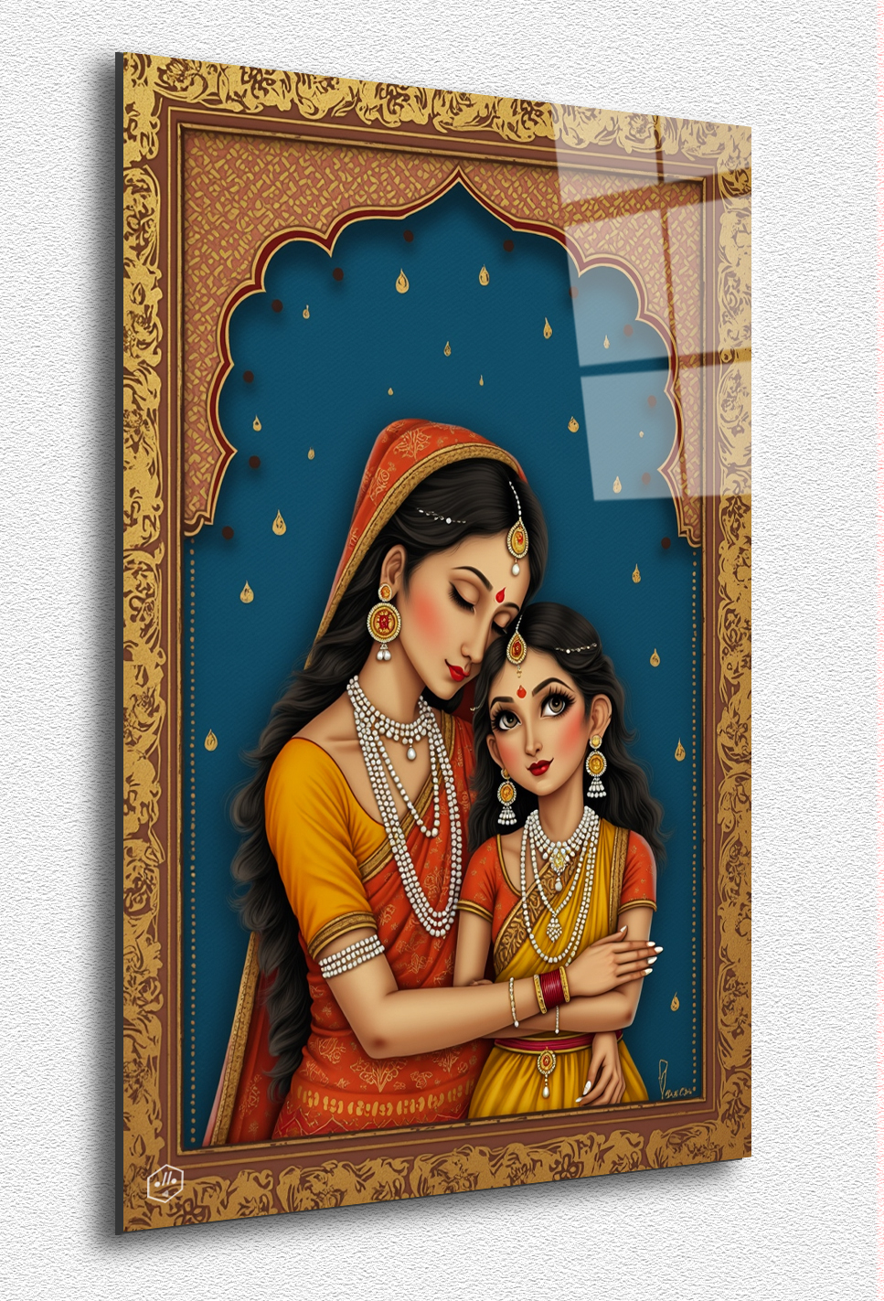 A delicate Indian miniature illustrating the eternal love of Radha and Krishna.