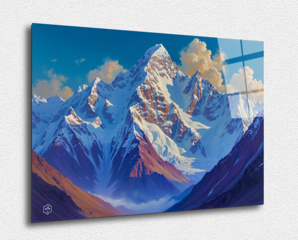 A majestic painting of the Himalayan peaks, capturing their grandeur and natural beauty.