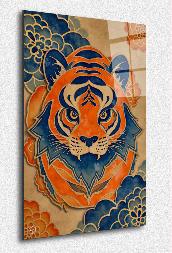 A vibrant Minhwa painting symbolizing the strength of the tiger and the wisdom of the pine.