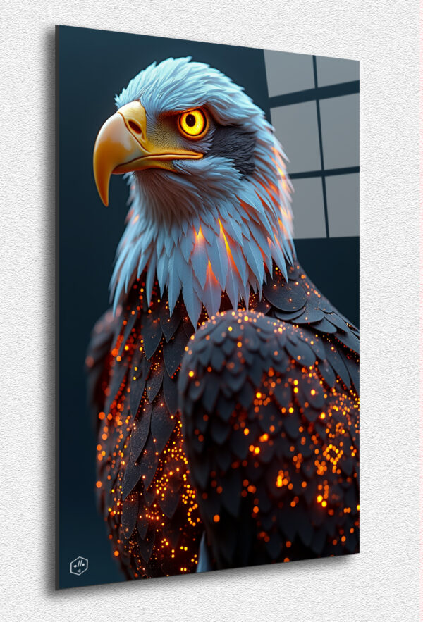 The national bird reimagined through digital futurism.