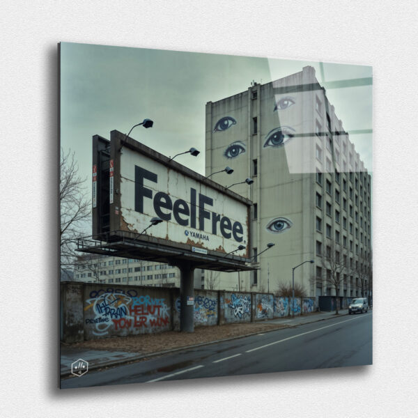 "Fell Free" révèle l'équilibre fragile entre sécurité et liberté dans un paysage urbain surveillé.