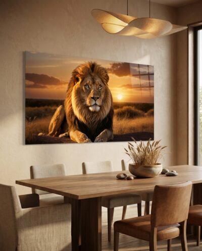 Regal Lion in Golden Light