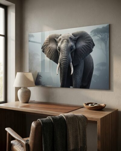 Majestic Elephant in the Mist