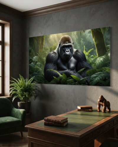 Majestic Gorilla in the Rainforest