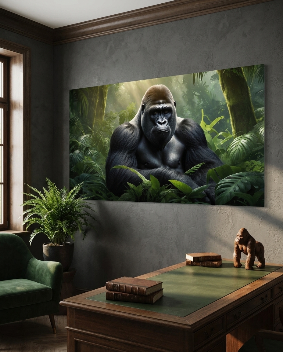 Majestic Gorilla in the Rainforest