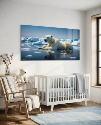 Serene Polar Bear on Ice