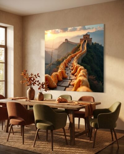 The Great Wall of China Made of Crispy Fortune Cookies
