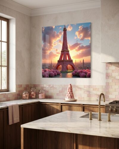 The Eiffel Tower in Paris Made of Colorful Macarons