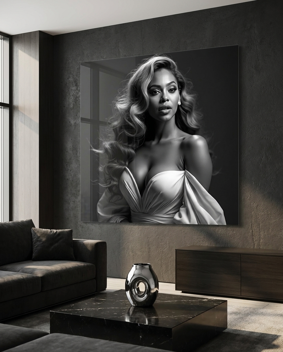 Black-and-white portrait photography
