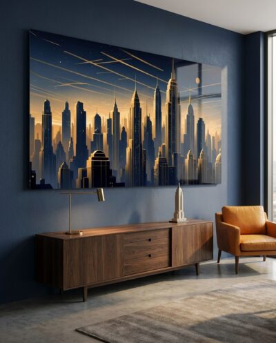 Golden Cityscape at Dusk