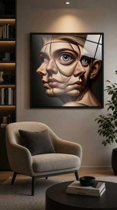 Dall·E 2025 03 23 15.28.26 A Surreal And Original Portrait Of A Woman With An Expression And Framing That Do Not Exist In Any Known Style Or Ar