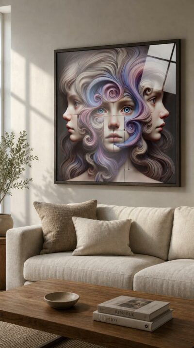 Dall·E 2025 03 23 15.31.57 A Surreal And Original Portrait Of A Young Girl With An Expression And Framing That Do Not Exist In Any Known Style