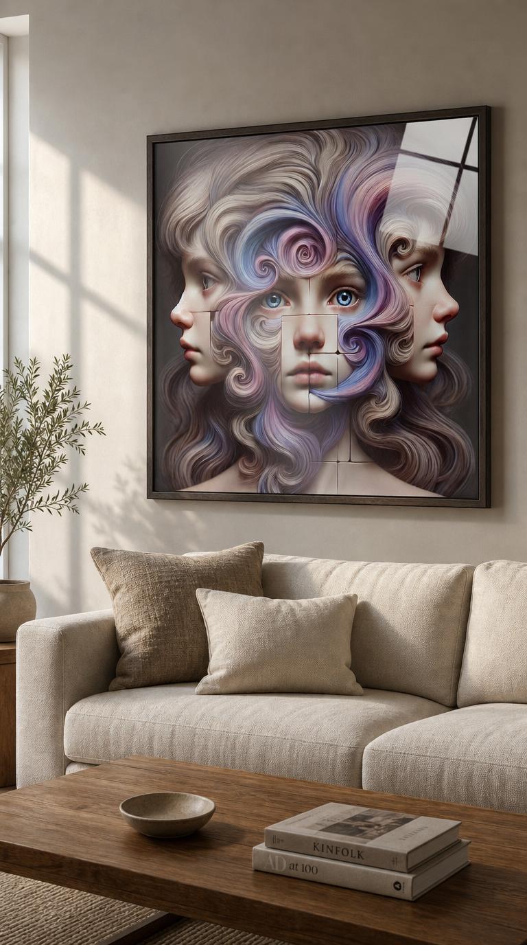 Dall·E 2025 03 23 15.31.57 A Surreal And Original Portrait Of A Young Girl With An Expression And Framing That Do Not Exist In Any Known Style