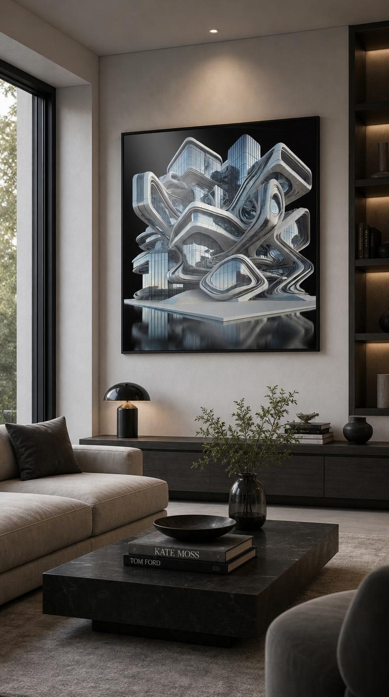 Dall·E 2025 03 23 15.37.30 A Surreal And Original Depiction Of A Modern Architectural Building With A Design, Structure, And Visual Language Th
